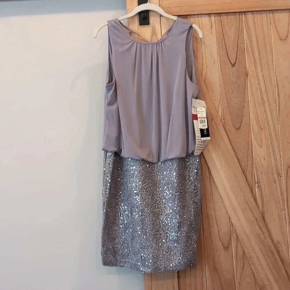 Size 12 Gray sequins dress m66